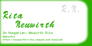 rita neuwirth business card